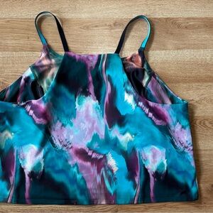 tek gear Teal, Purple & Black Abstract Cami Tank